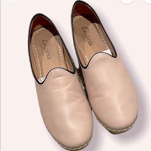 Charix Leather Blush Pink Slip On Flats - SZ 40